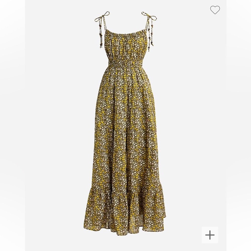 j crew tie shoulder cotton voile tiered dress size S